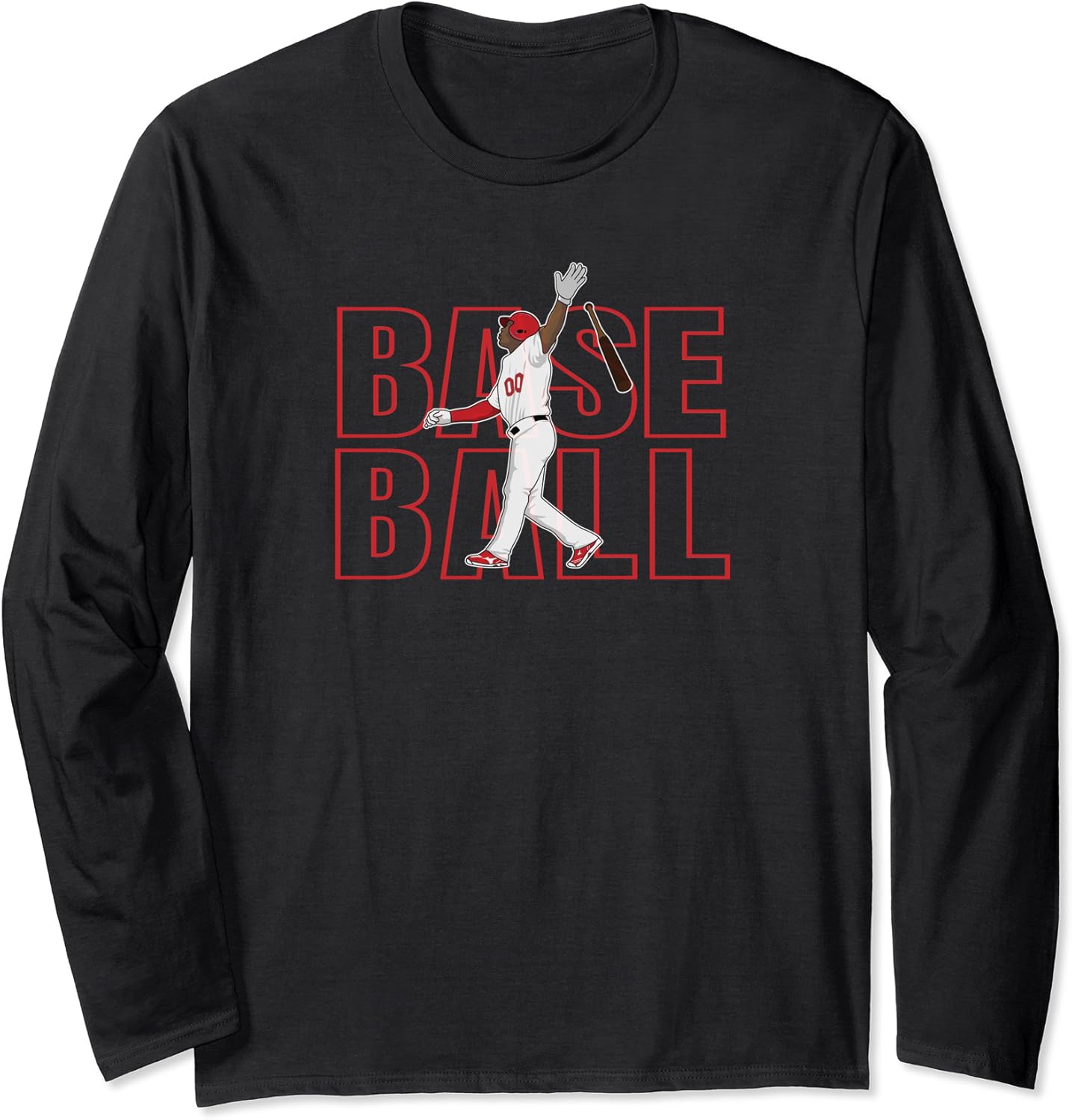 Graphic Baseball Bat Flip Spring Training Ballplayer Gifts Long Sleeve